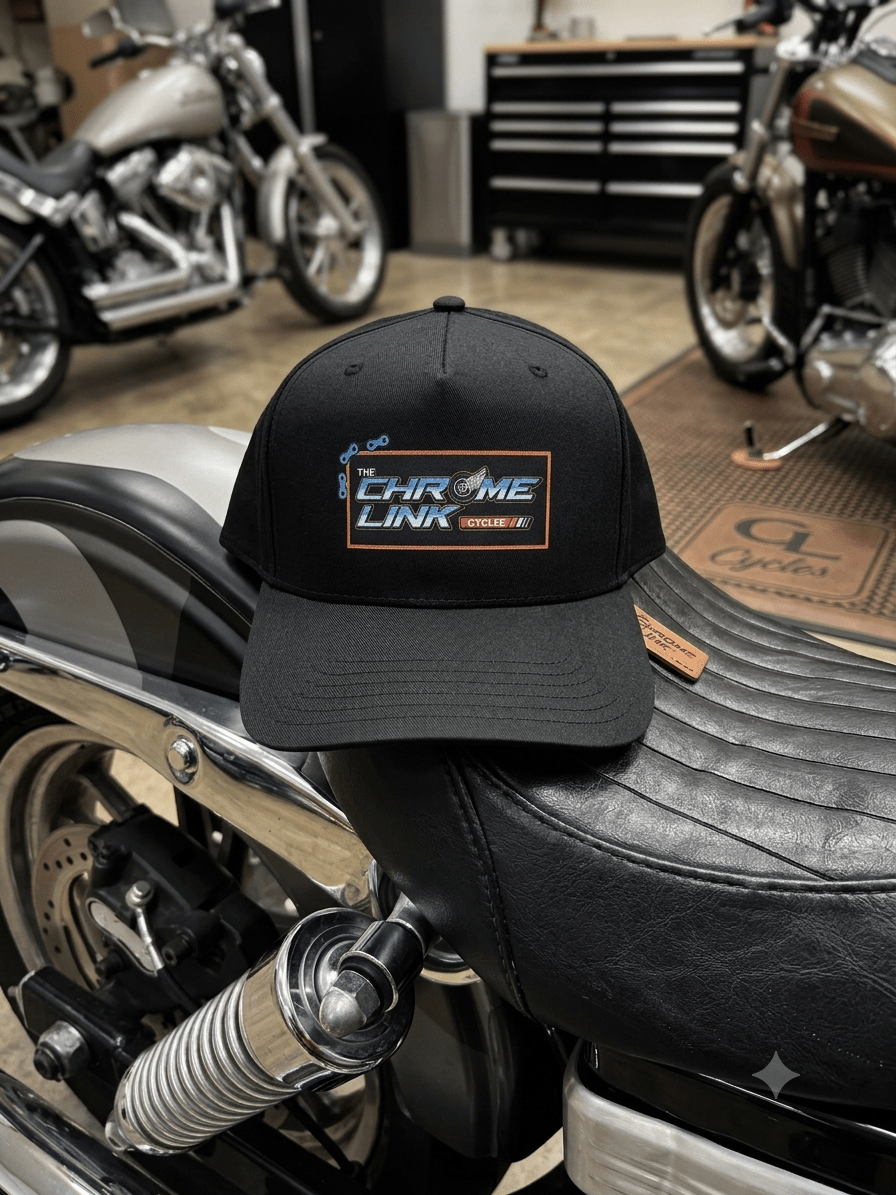 Chrome Link Cycles 5 Panel Snap Back - The Chrome Link Cycles