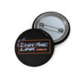 Custom Chrome Link Bike Logo Pin Button — 1.25" Enamel-Style Cycling Badge - The Chrome Link Cycles
