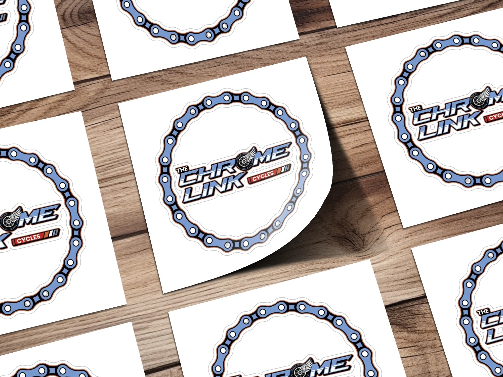 Die Cut Circle Chrome Link Sticker - The Chrome Link Cycles