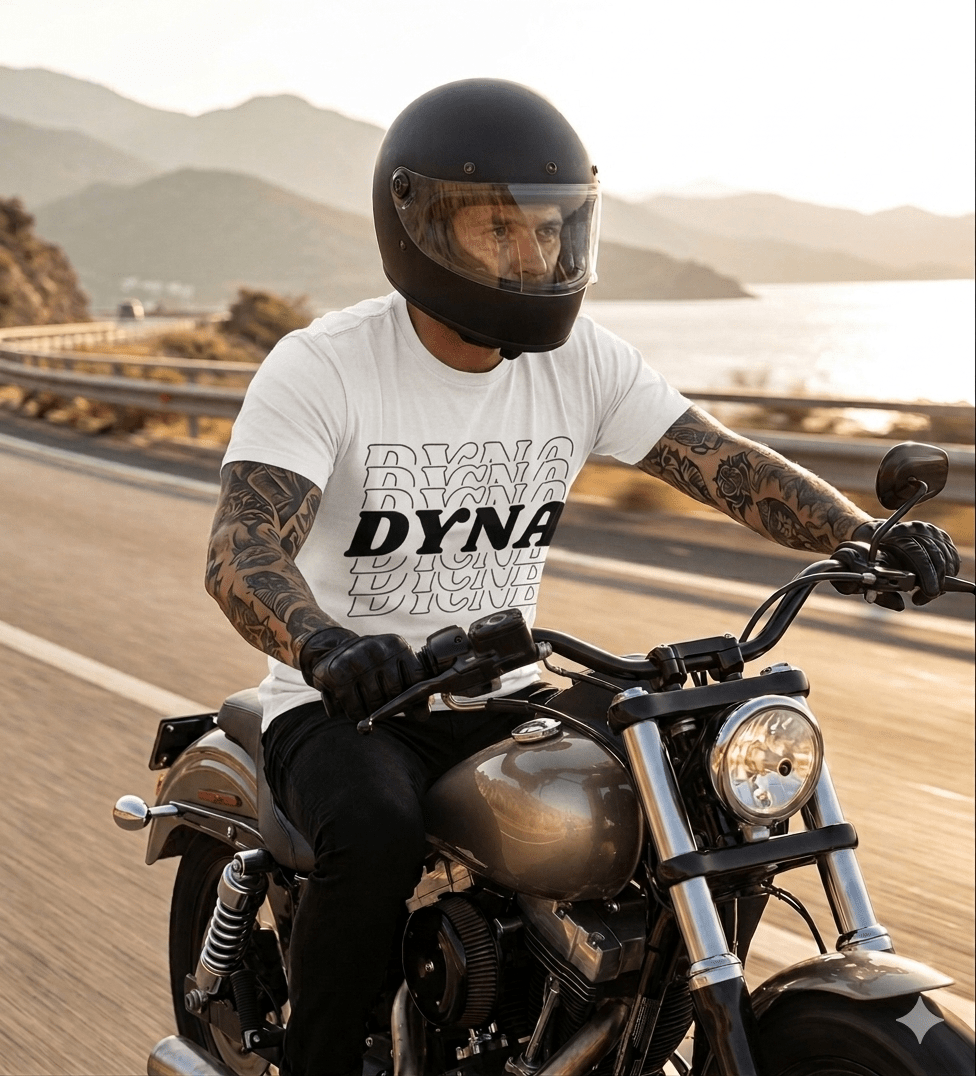 DYNA Tee (White) - The Chrome Link Cycles