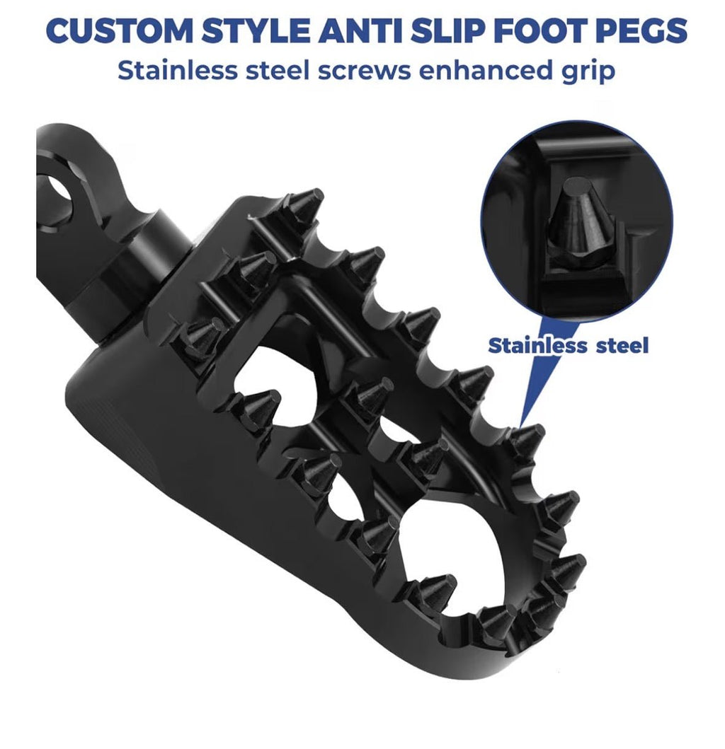MX Style Foot Pegs - The Chrome Link Cycles