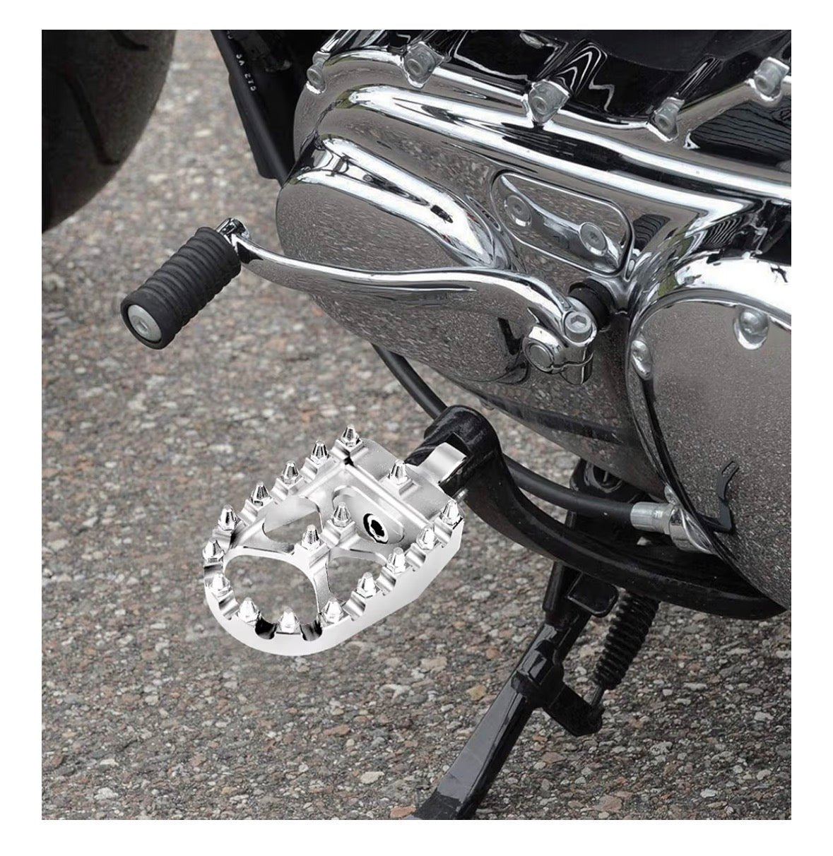 MX Style Foot Pegs - The Chrome Link Cycles