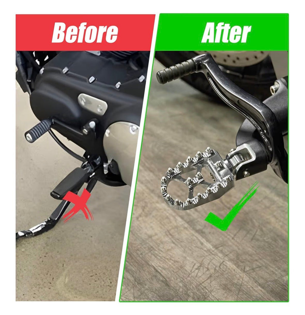 MX Style Foot Pegs - The Chrome Link Cycles