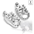 MX Style Foot Pegs - The Chrome Link Cycles