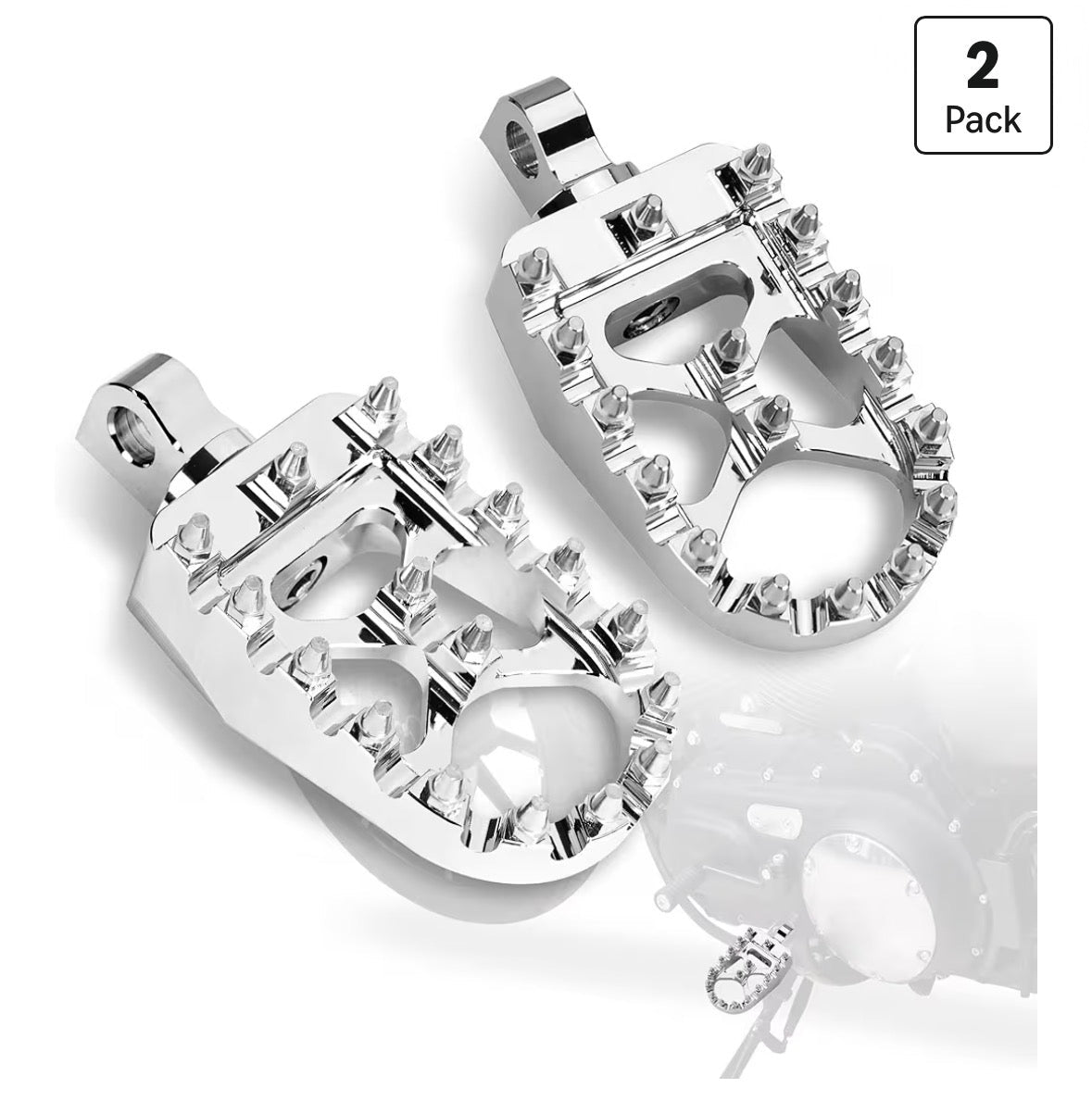 MX Style Foot Pegs - The Chrome Link Cycles