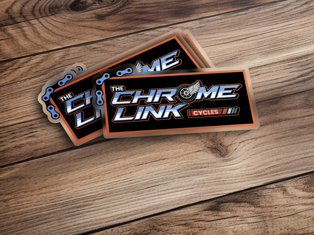 New Logo Sticker - The Chrome Link Cycles