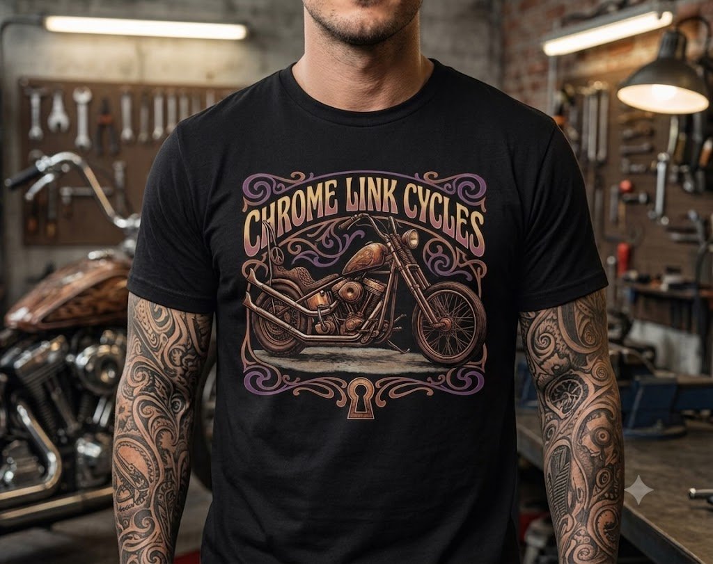 Psychedelic Vibes T-Shirt - The Chrome Link Cycles