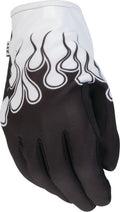 Z1R Flame White Gloves - The Chrome Link Cycles