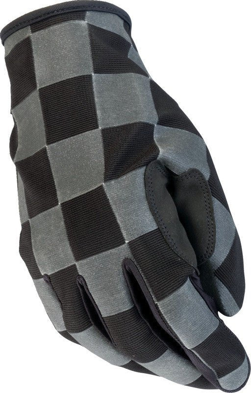 Z1R Reflective Checker Black Gloves - The Chrome Link Cycles